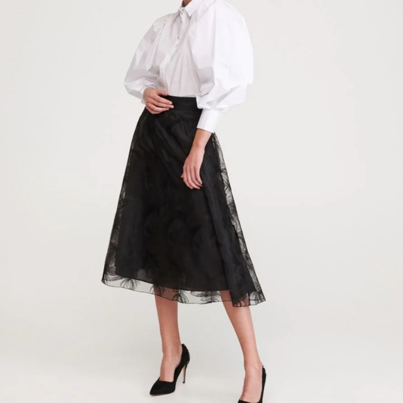 🍋2 for $20🍋Black Organza skirt Small - Picture 1 of 8